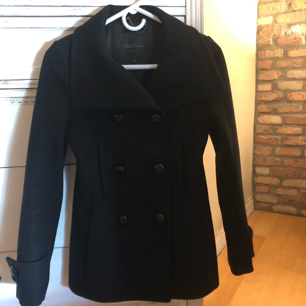 Black Wool Peacoat